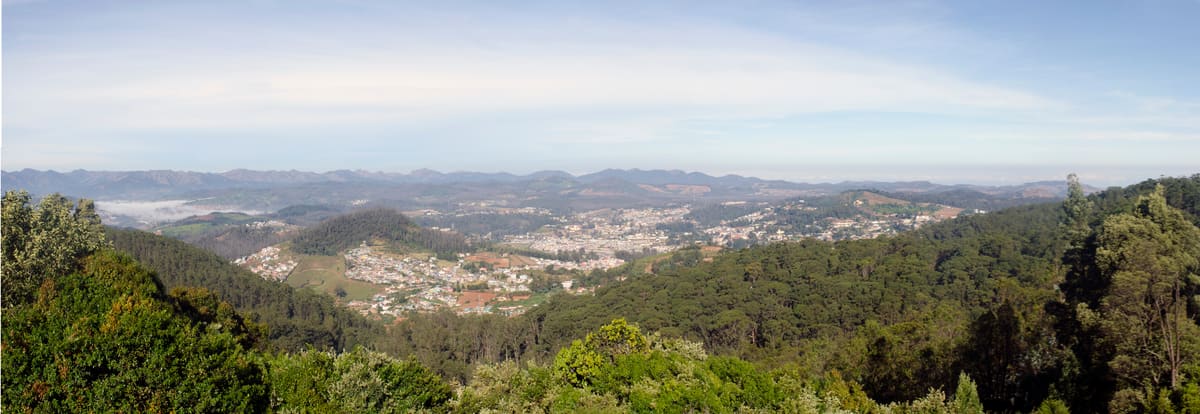 Ooty town seen from Doddabetta peak